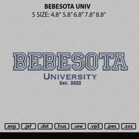 Bebesota Univ Embroidery File 5 sizes