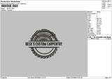 Beckscircle Embroidery File 6 sizes