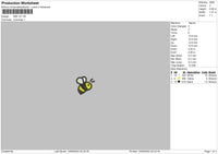 Bee V2 Embroidery File 6 sizes