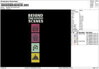 Behindtext Embroidery File 6 sizes