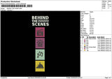 Behindtext Embroidery File 6 sizes