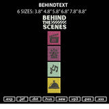 Behindtext Embroidery File 6 sizes