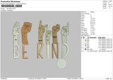 Be Kind Embroidery File 6 sizes