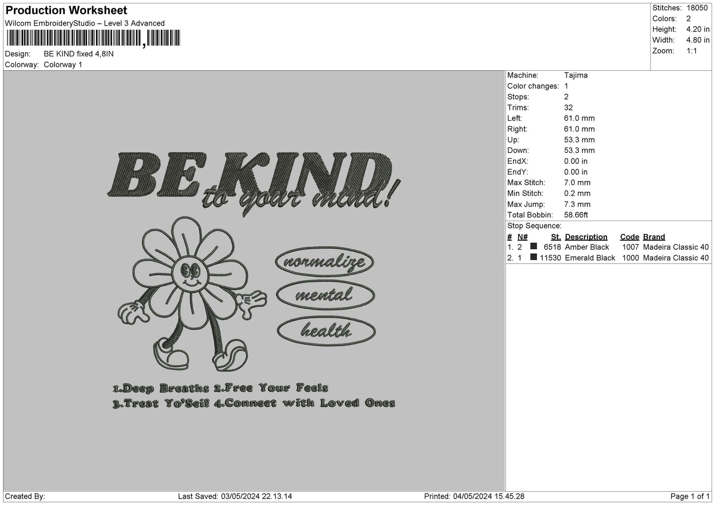 Flowerkind V3 Embroidery File 6 sizes