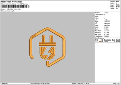 Benaciatext Embroidery File 6 sizes