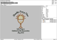 Benditotext Embroidery File 6 sizes