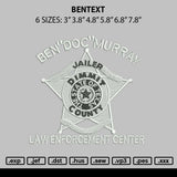 Bentext Embroidery File 6 sizes