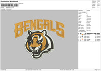 Bengalstext Embroidery File 6 sizes