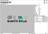 Bowltext 2212 Embroidery File 6 sizes