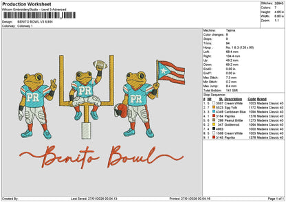 Bowltext V3 Embroidery File 6 sizes