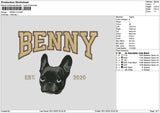 Benny Dog V2 Embroidery File 6 sizes