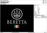 Berettatext Embroidery File 6 sizes