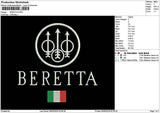 Berettatext Embroidery File 6 sizes