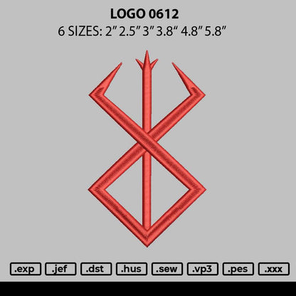 Logo 0612 Embroidery File 6 sizes