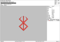 Logo 0612 Embroidery File 6 sizes