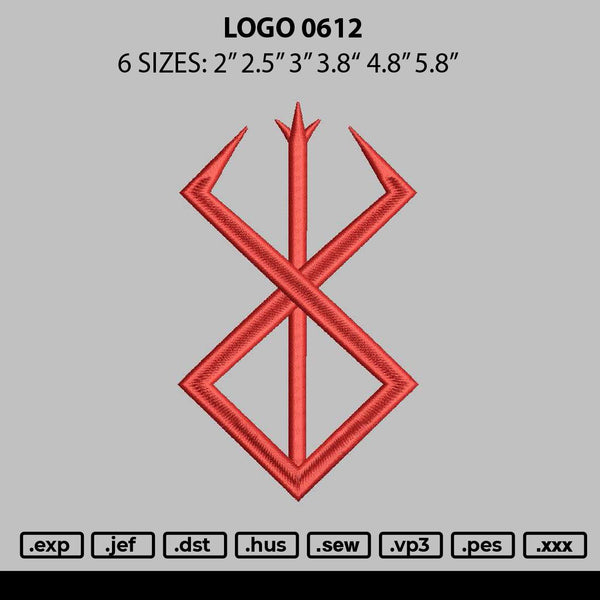 Logo 0612 Embroidery File 6 sizes