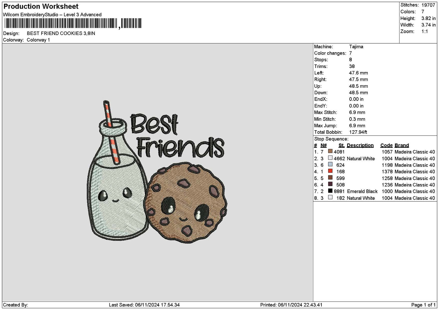 Cookies 02 Embroidery File 6 sizes