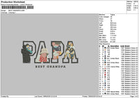 Papatext 01 Embroidery File 6 sizes