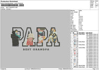 Papatext 01 Embroidery File 6 sizes