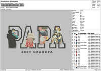 Papatext 01 Embroidery File 6 sizes