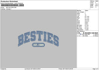 Bestiestext 02 Embroidery File 6 sizes