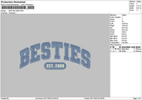 Bestiestext 02 Embroidery File 6 sizes