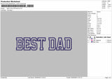 BEST DAD APPLIQUE  Embroidery Machine Design