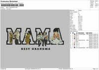 BEST GRANDMA Embroidery Machine File