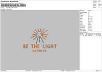 The Light Embroidery File 6 sizes