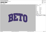 Beto Embroidery File 6 sizes