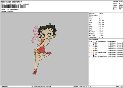 Bettybow 02 Embroidery File 6 sizes