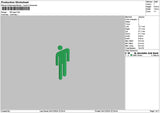 Be Flatperson Embroidery File 6 sizes