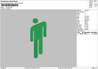 Be Flatperson Embroidery File 6 sizes