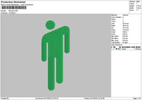Be Flatperson Embroidery File 6 sizes
