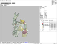 Bug Bunny V3 Embroidery File 4 size