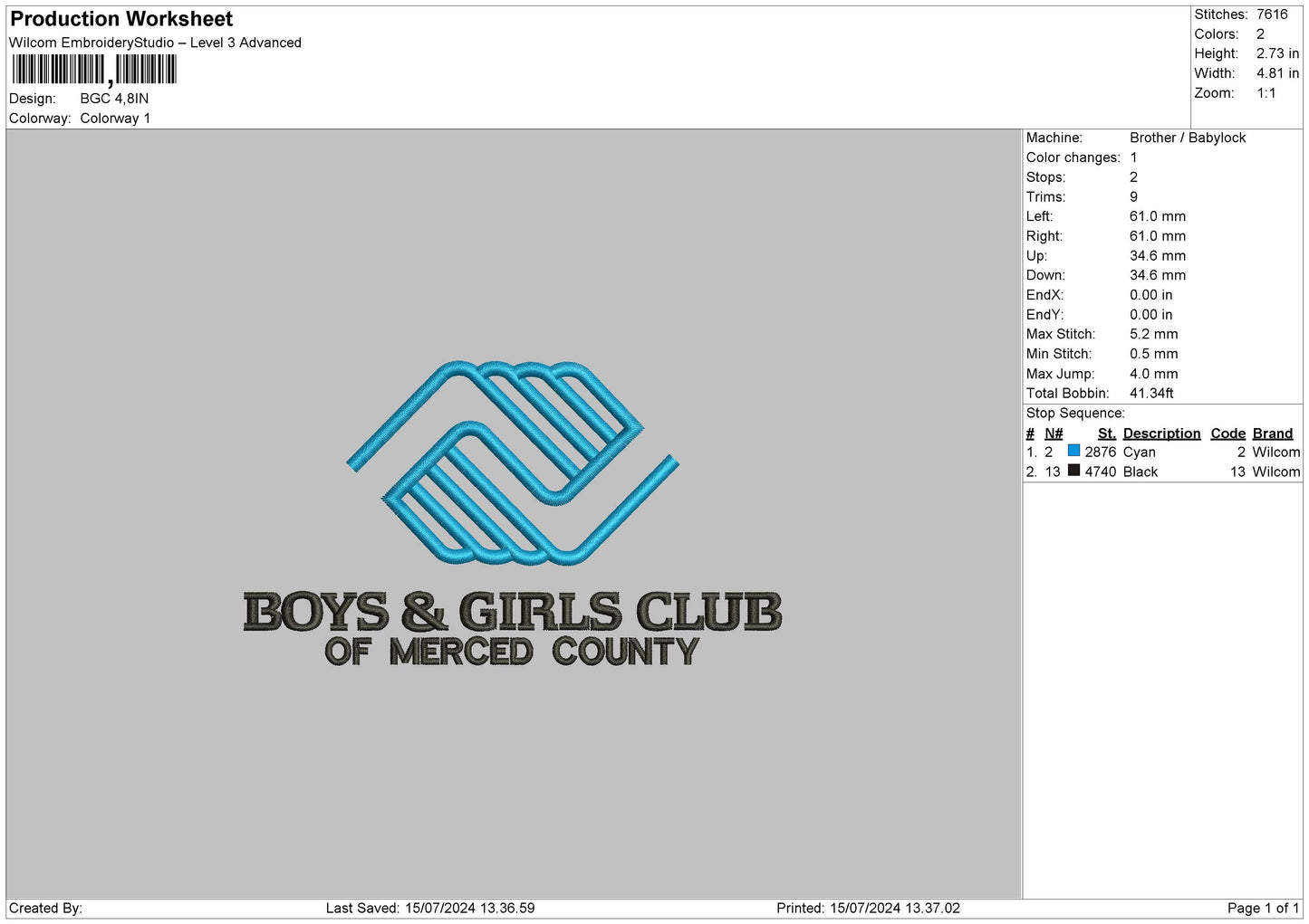Bgctext Embroidery File 6 sizes