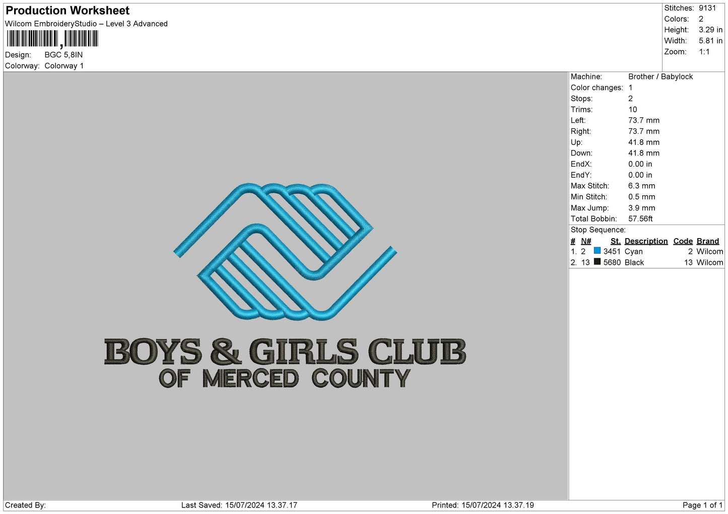 Bgctext Embroidery File 6 sizes