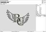 Bg Wings Embroidery File 6 sizes