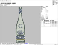 Bocian Vodka Embroidery File 4 size