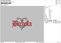 Bichota Embroidery File 6 sizes