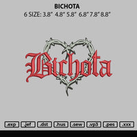 Bichota Embroidery File 6 sizes