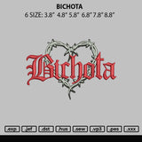 Bichota Embroidery File 6 sizes