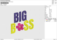 Big Boss Embroidery File 4 size