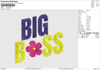 Big Boss Embroidery File 4 size