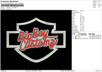 Big Boy Customs Embroidery File 6 sizes