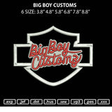 Big Boy Customs Embroidery File 6 sizes