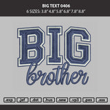 Big Text Embroidery Machine Design File 6 sizes
