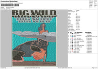 Big Wild Embroidery File 4 size