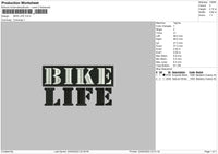 Bike Life Embroidery File 4 size