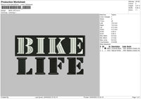 Bike Life Embroidery File 4 size